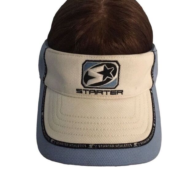 Starter Athletics Boy's Adjustable Hook And Loop Colorblock Sun Visor Half Cap - Picture 1 of 8